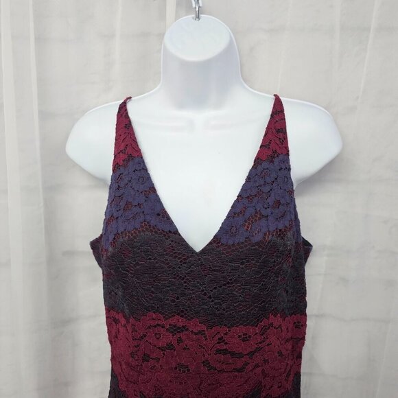 Badgley Mischka Belle Dress Purple Lace Goth Grunge Whimisgoth 12 - Picture 3 of 14